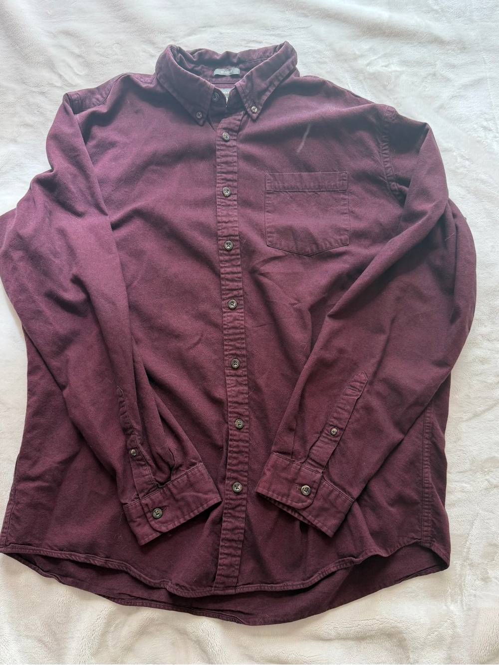 Eddie Bauer Burgundy Button Up Shirt